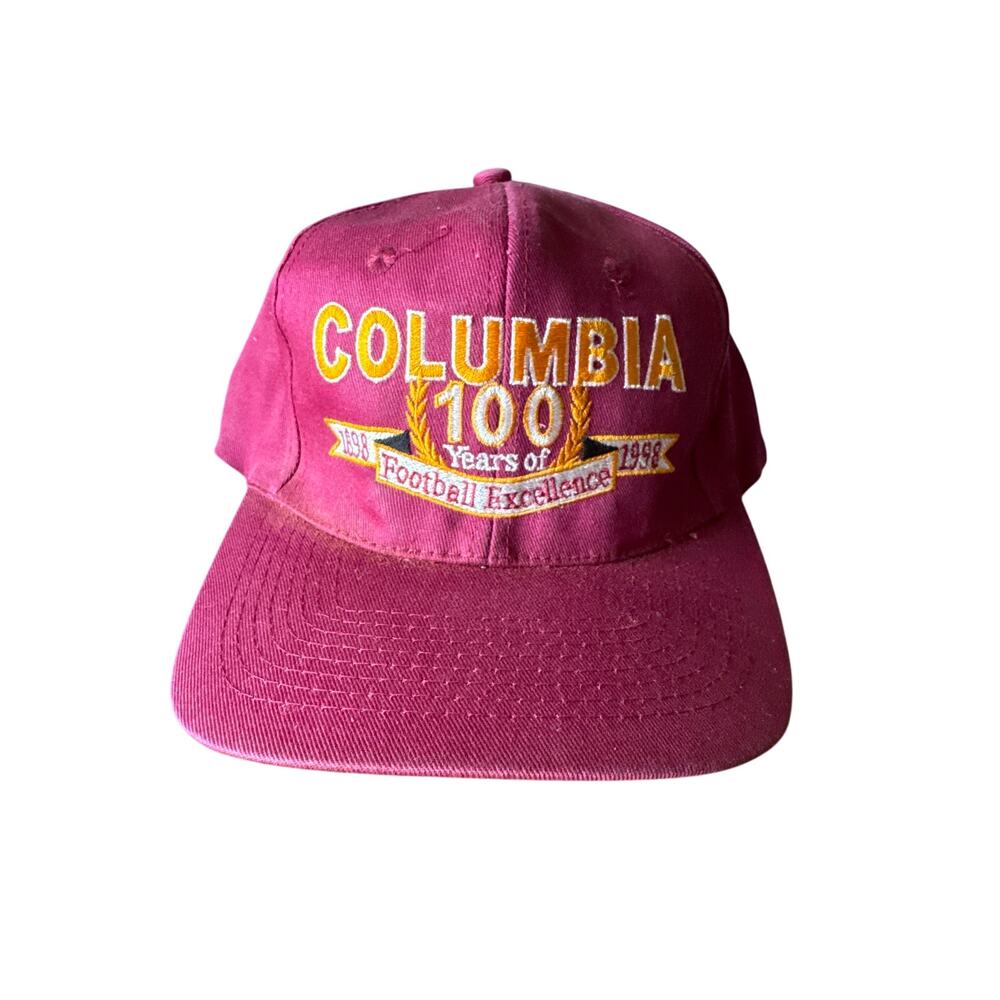 Vintage 98 Columbia University Football Maroon Twill Snapback Hat
